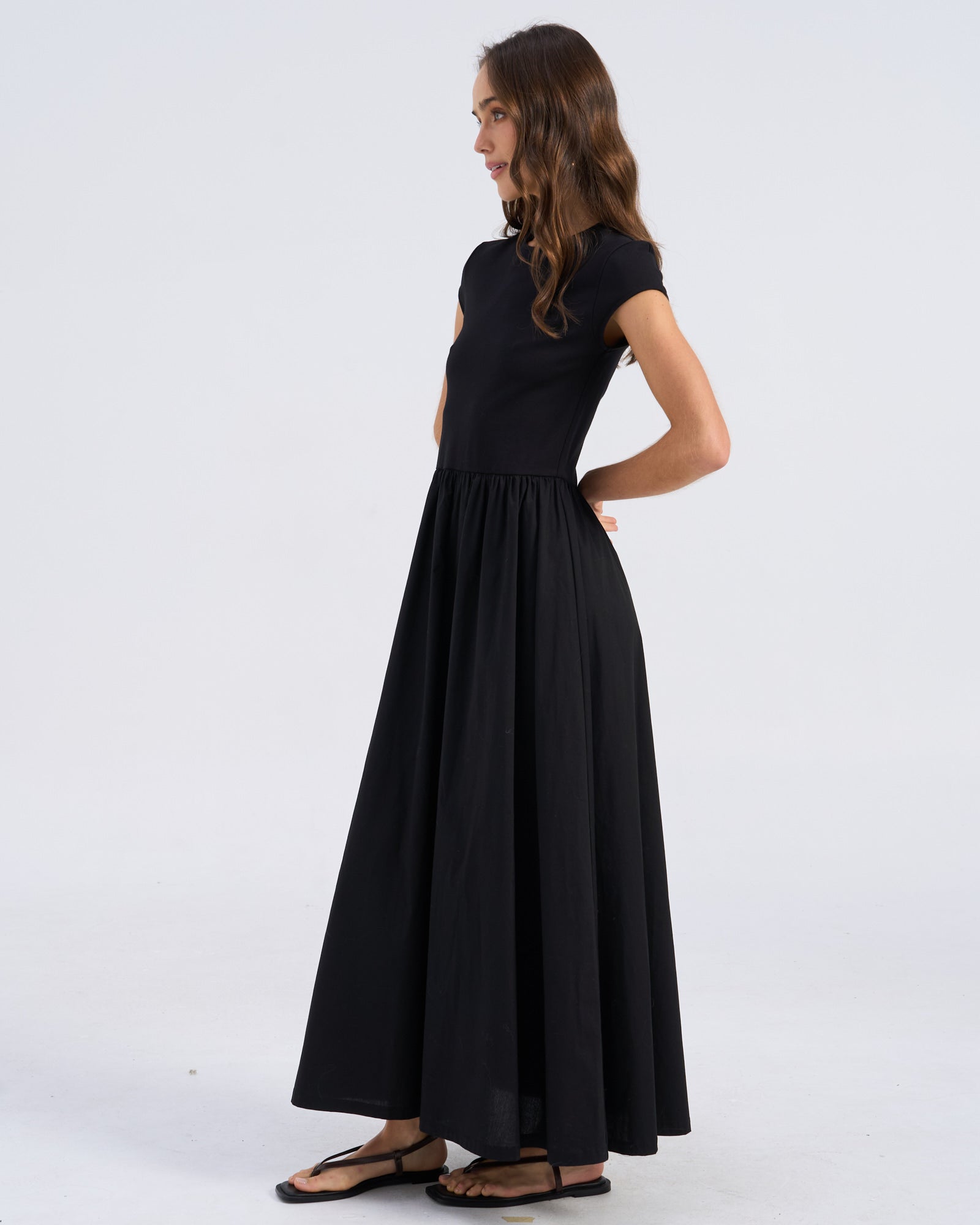 AWROSEMARY CAP SLEEVE MAXI DRESS
